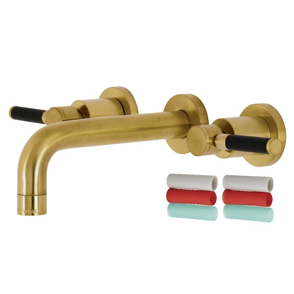 KS8127DKL Kaiser 2-Handle Wall Mount Bathroom Faucet, Brushed Brass